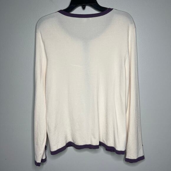 Pendleton Womens XL Silk Blend Cardigan Minimalist Preppy Old Money Quiet Luxury - Picture 6 of 11